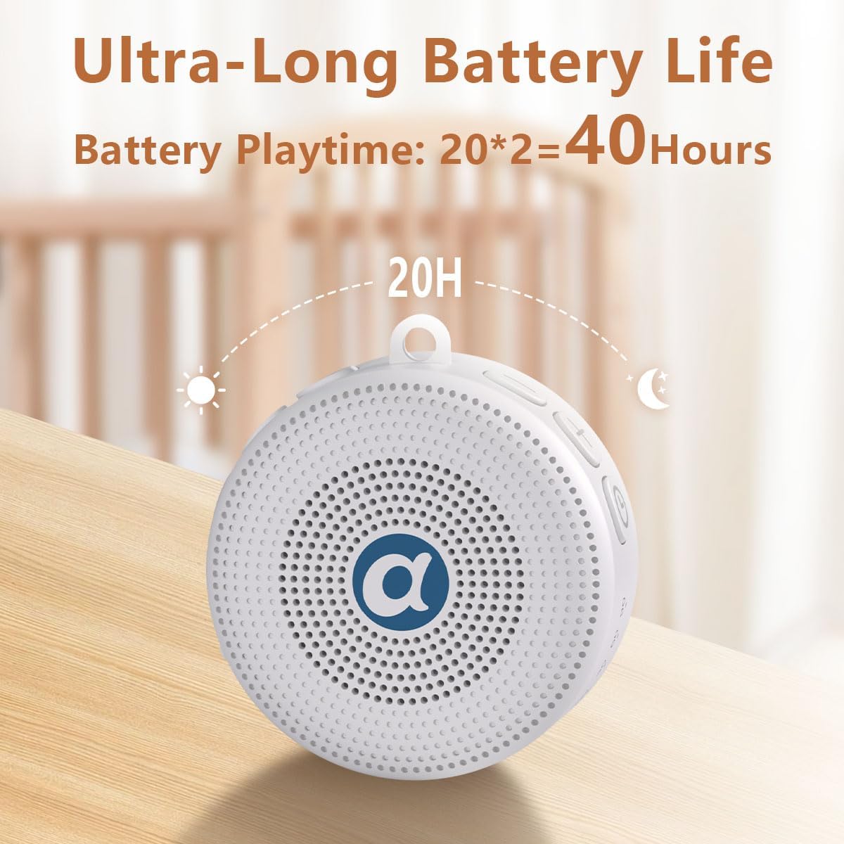 Double Brown Noise Sound Machines with 30 Soothing Sounds Mini White Noise Machine Baby 32 Volume Level Sleep Machine for 3D Surround Sound Rechargeable Noise Machine for Kid Adult Home Travel