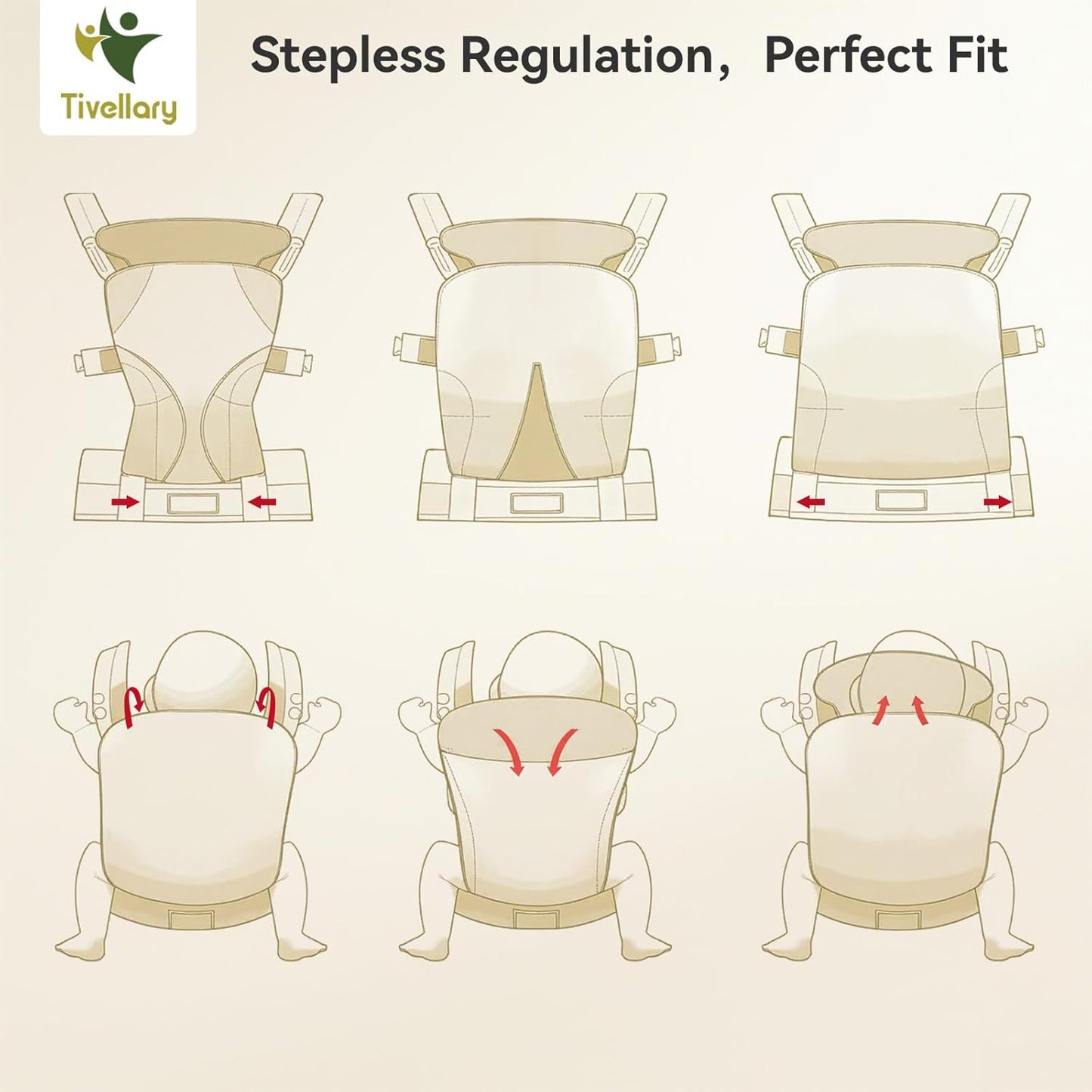 Reversible Baby Carrier – Black Solid & Houndstooth; Lightweight & Breathable Lyocell Fabric; Ergonomic Lumbar Support and Quick Hands-Free Wear for Newborn to Toddler (7–44 lbs)