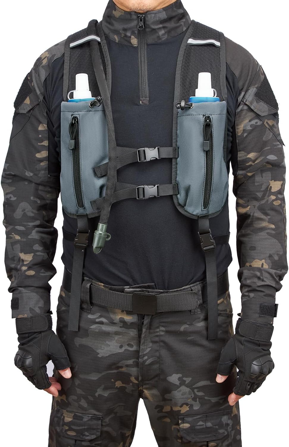 ATBP Running Hydration Vest Pack Thermal Insulation 3L TPU Water Bladder Tactical Backpack Bag for Cycling Hiking Daypack Men & Women