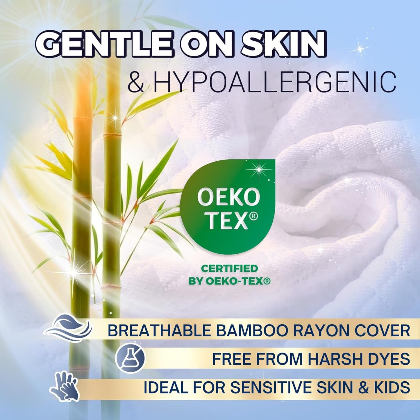 Royal Therapy Queen Memory Foam Pillows - Shredded Memory Foam Pillow for All Sleep Positions - Medium Firm Pillow with Adjustable Loft, Bamboo Rayon Cover, CertiPUR-US, Oeko-TEX Certified