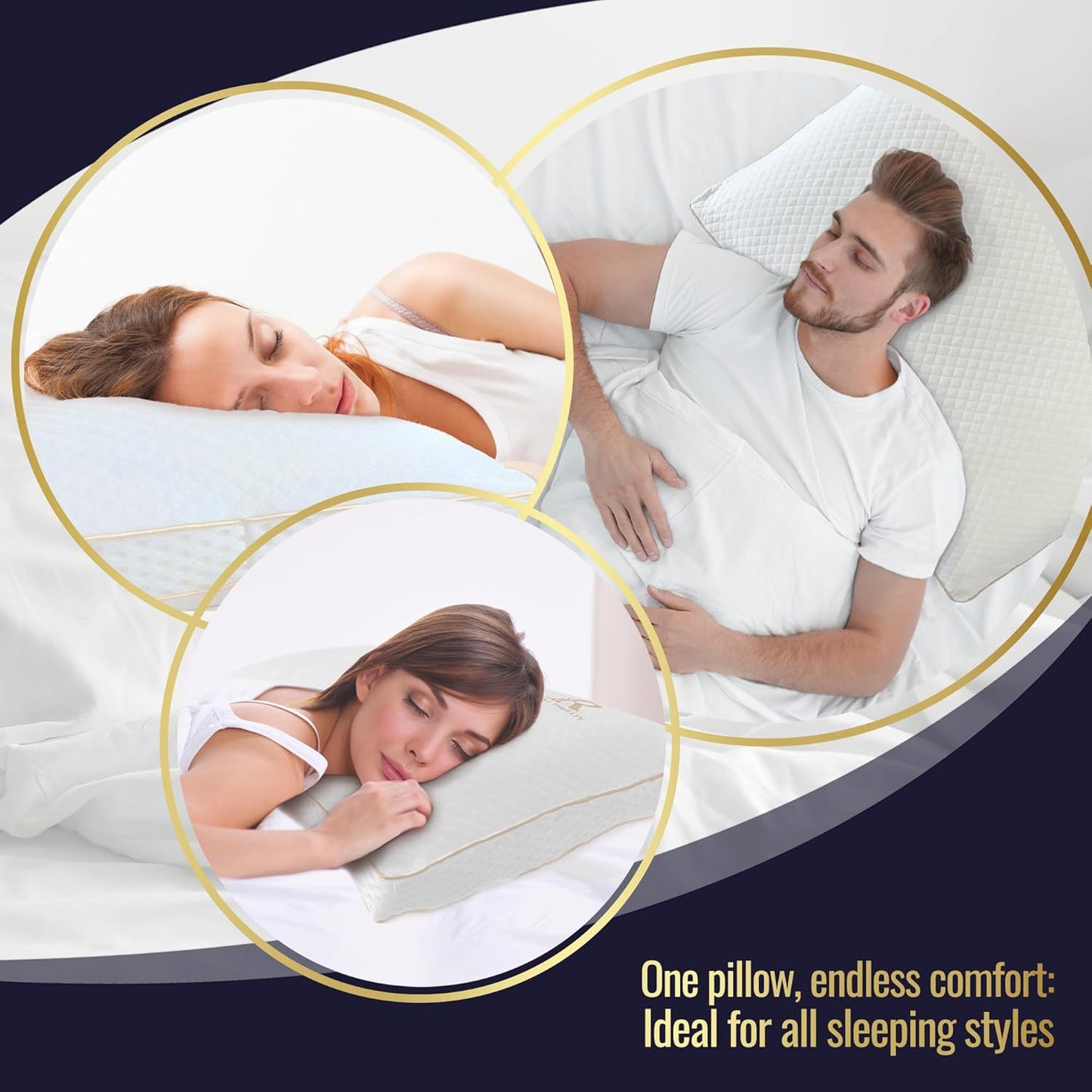 Royal Therapy 2-Pack Queen Memory Foam Pillow, Adjustable Shredded Odor-Free Pillow for Neck & Shoulder Pain Relief, Support for Back, Stomach, Side Sleepers, AirFlowPRO