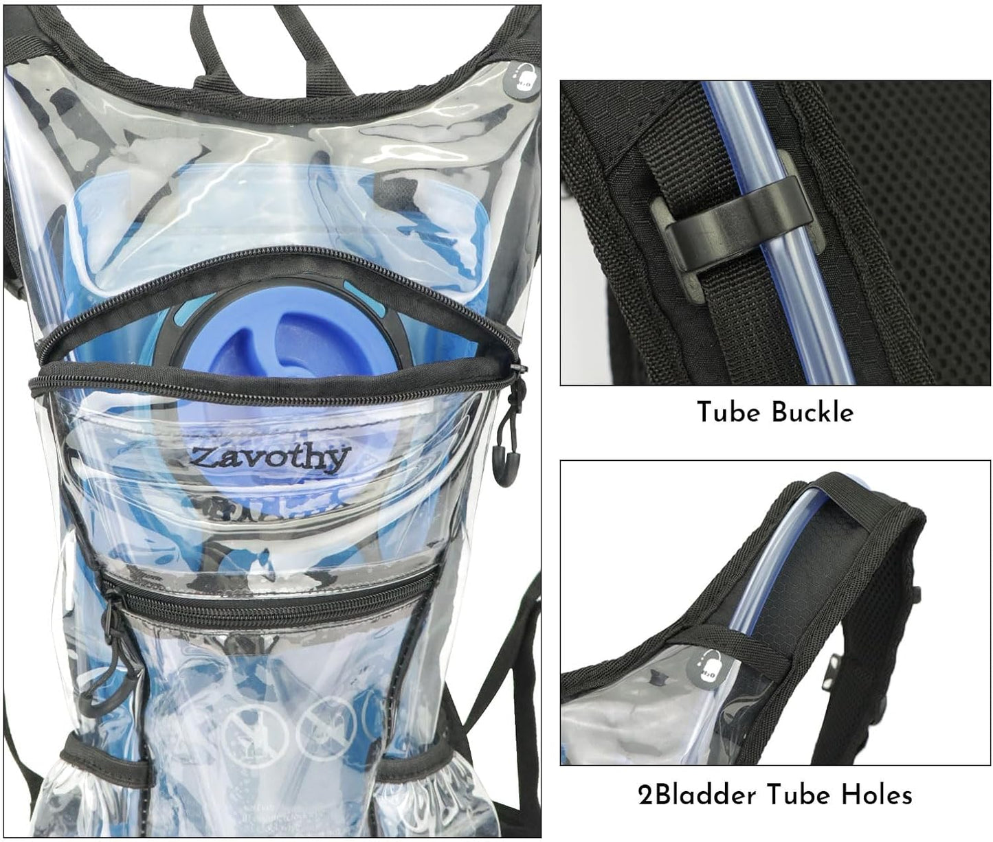 Reflective Hydration Backpack, Hydration Pack - Water Backpack with 2L/3L Hydration Bladder, Essential for Festivals - Rave Hydration Pack for Hiking, Running, Cycling, and Festivals