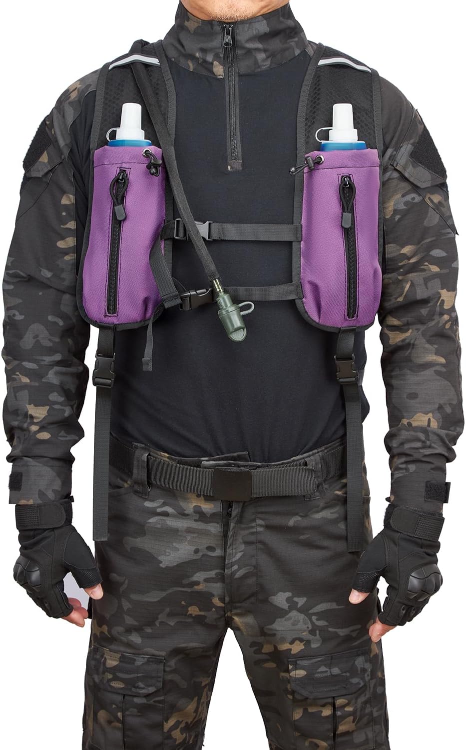 ATBP Running Hydration Vest Pack Thermal Insulation 3L TPU Water Bladder Tactical Backpack Bag for Cycling Hiking Daypack Men & Women