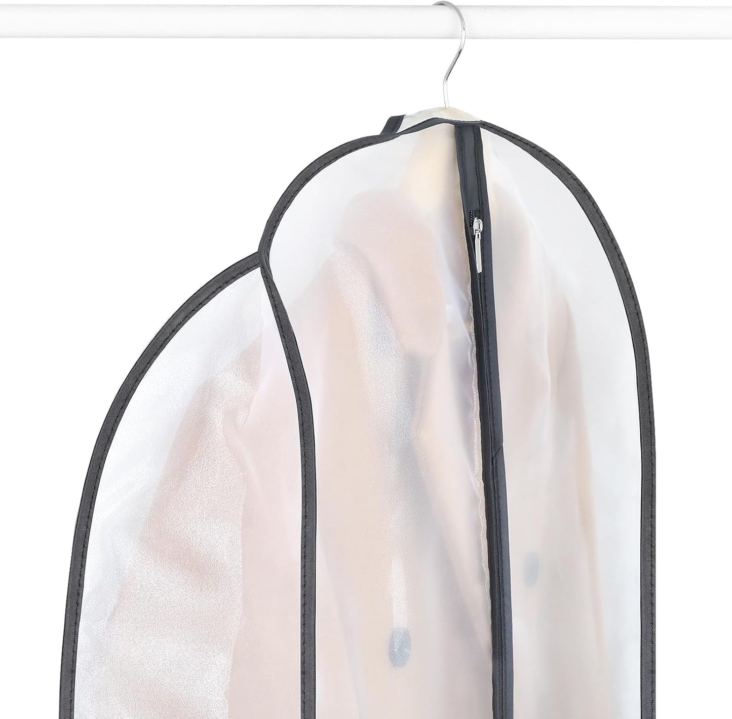 Zilink Breathable Dress Bags for Gowns Long 72” Wedding Dress Storage Bags Silky Dress Bags for Closet Storage with 7" Gussted Wrinkle Free for Long Evening Dresses Puffy Dress Storage, Set of 4