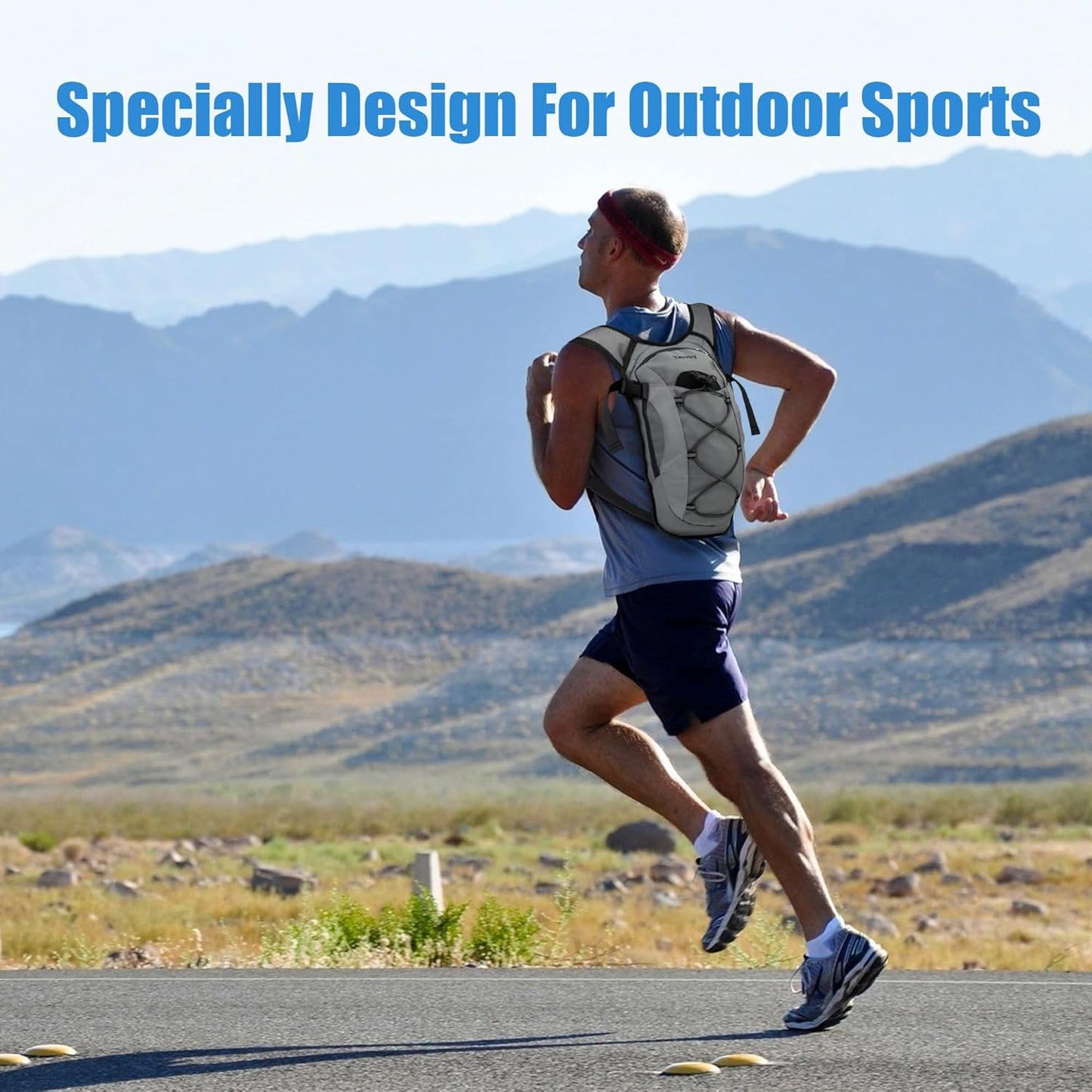 Zavothy Hydration Backpack with 2L Hydration Bladder Water Backpack for Hiking Hydration Pack for Running Cycling Hiking