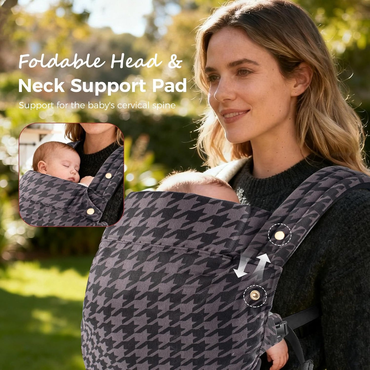 Baby Carrier Newborn to Toddler- Ergonomic,Cozy and Lightweight Infant Carrier for 7-40lbs,3 Carry Positions Newborn Carrier,Gray