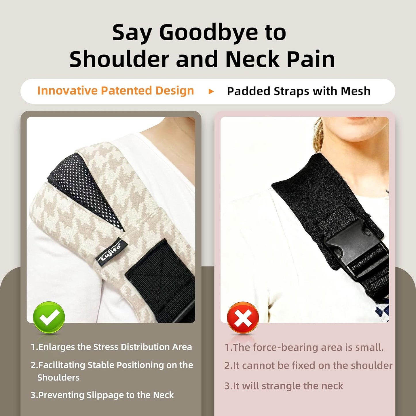 Baby Sling Carrier Newborn to Toddler, 2025 Upgraded Houndstooth Baby Sling Toddler Carrier, Premium Cotton Linen Adjustable Shoulder Strap