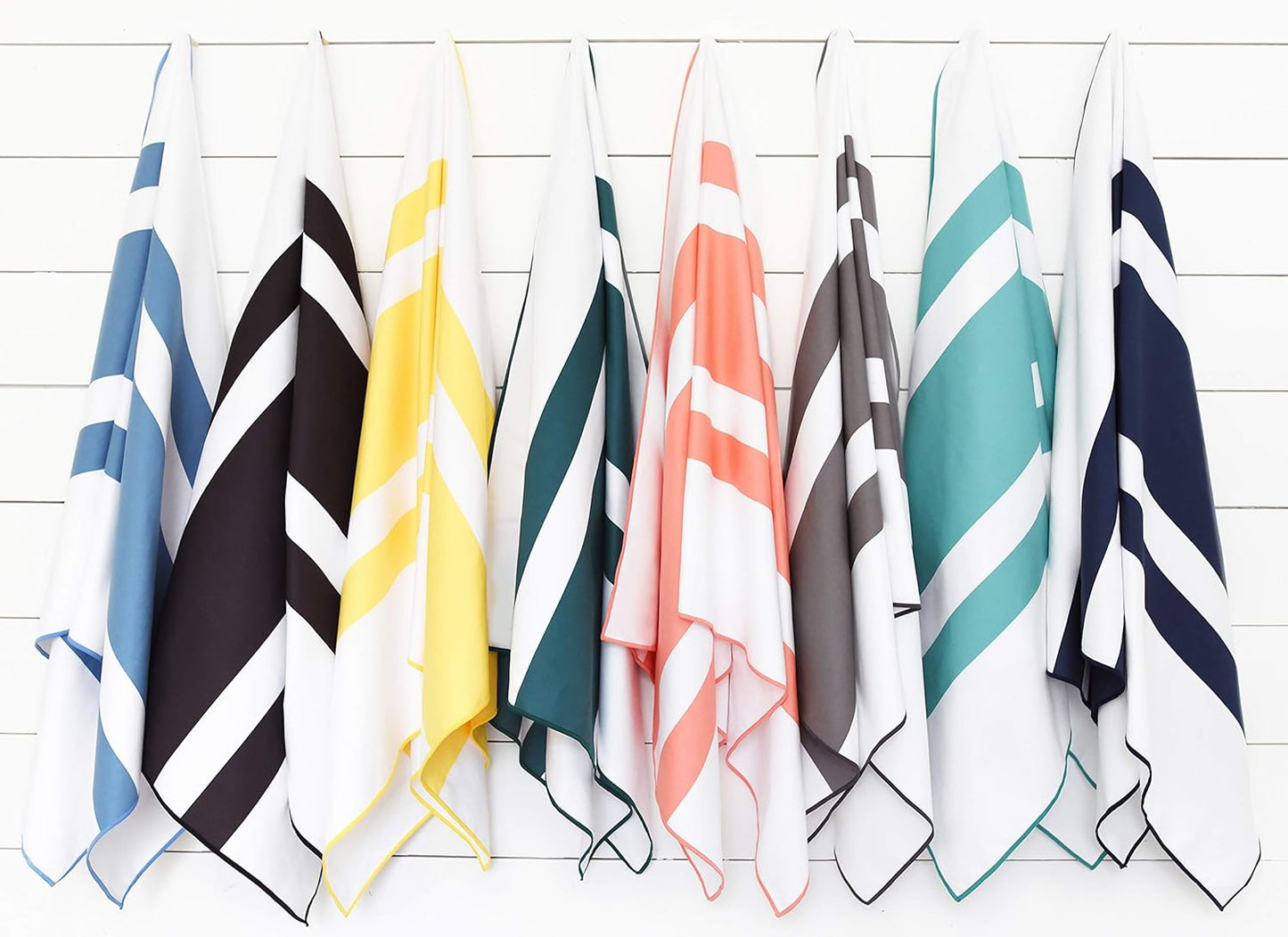 Coral Microfiber Beach Towel by Laguna Beach Textile Co - Sand Free, Light Weight Striped Pool Towel - Perfect for Yoga, Gym, Beach, Pool - Extra Large, 35" x 75"