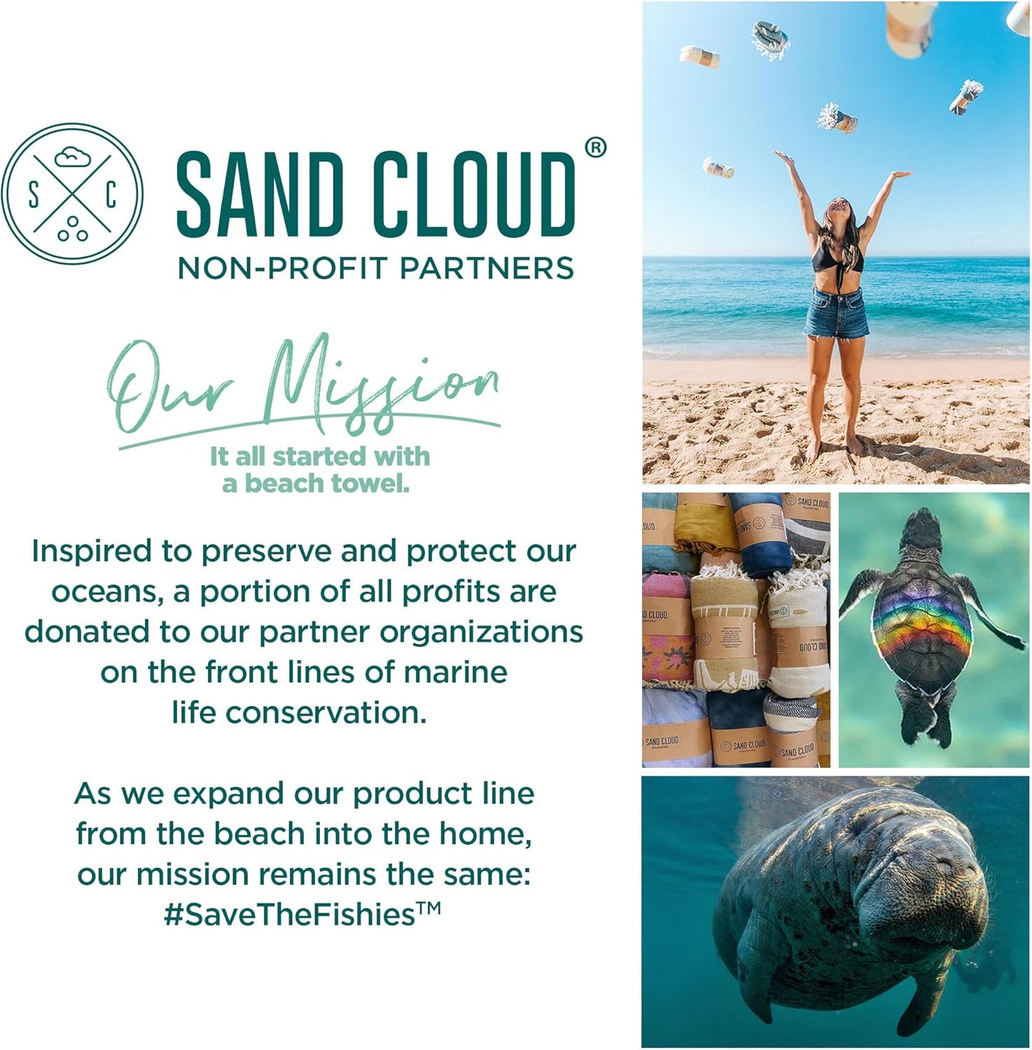 Sand Cloud Large Turkish Beach Towel - Sand Free - 100% Organic Turkish Cotton Yarn - Quick Dry Towel for Beach, Picnic Blanket or Throw - As Seen on Shark Tank - Boho Turquoise XL