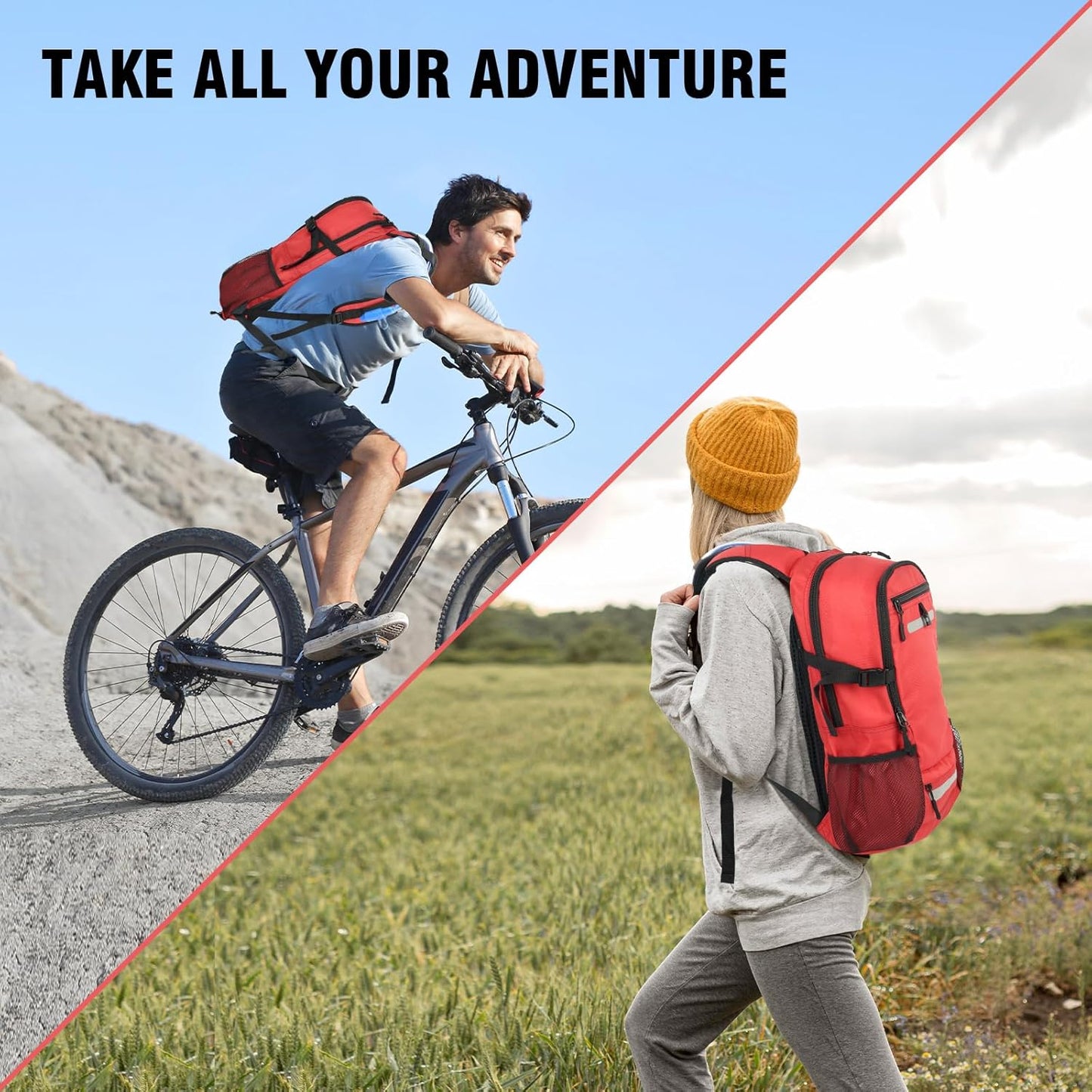 Zavothy 18L Hydration Backpack with 3L Water Bladder – Waterproof Hiking Pack with Insulated Bladder Compartment, Hidden Helmet Holder & Rain Cover – for Running, Cycling, and Camping