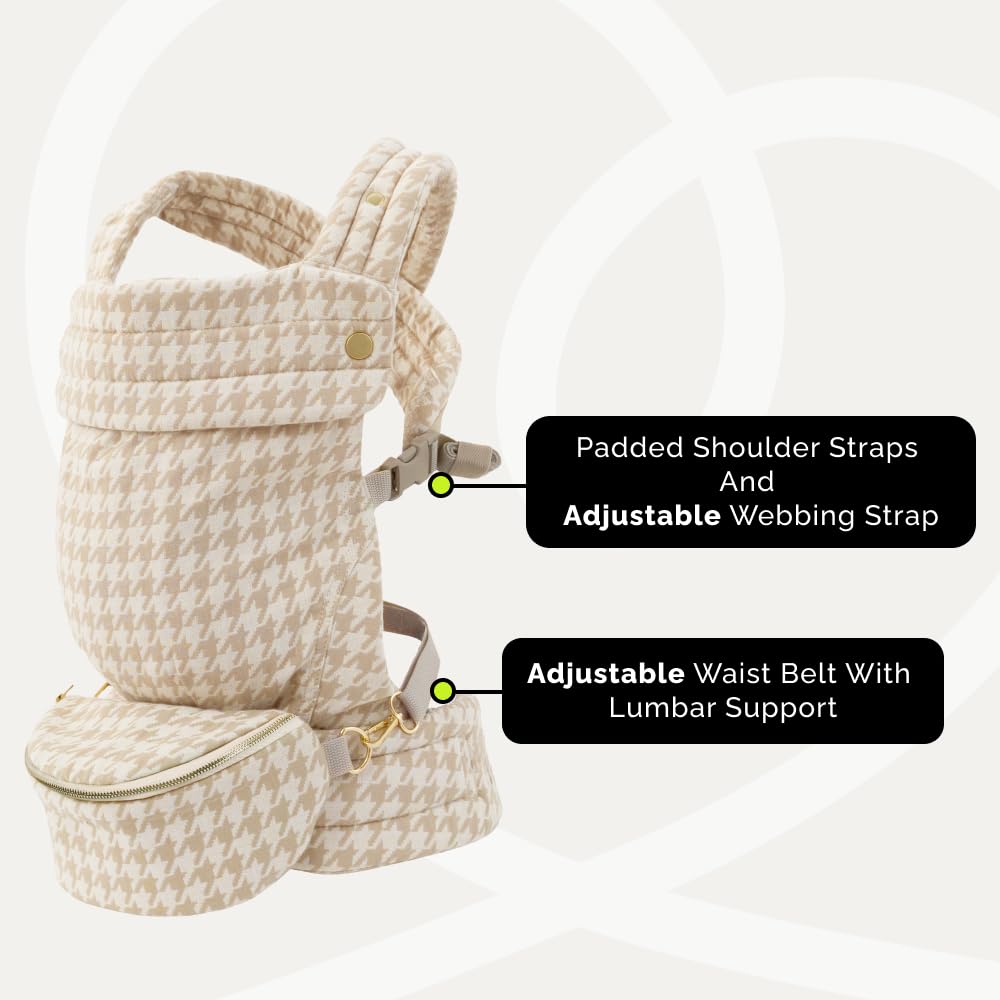 Ergonomic Baby Carrier for Newborns to Toddlers (7-35 lbs) with Adjustable Straps and Belt Bag – Comfortable, Versatile, and Stylish Babywearing Solution