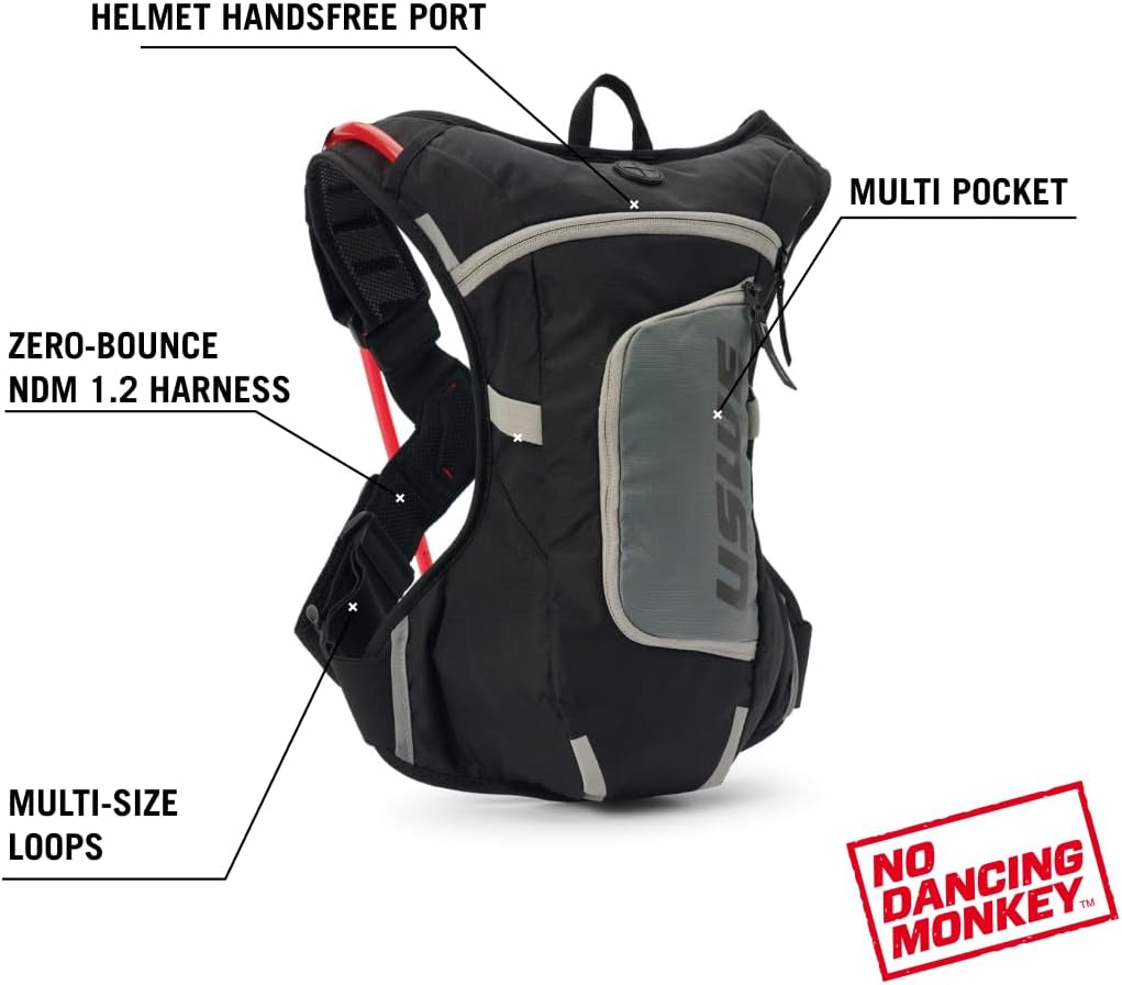 USWE Outlander Hydration Pack with Water Bladder, Hydration Backpack - Backpack for Cycling, MTB, Trail Running & More