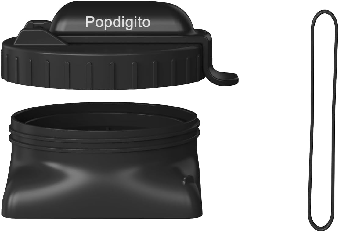 Collapsible Water Bottles caps for Travel Gym Hiking Camping (Upgrade Straw Black Cap) Note:Not applicable to bottles of Upgrade Type2/Type3 bottles