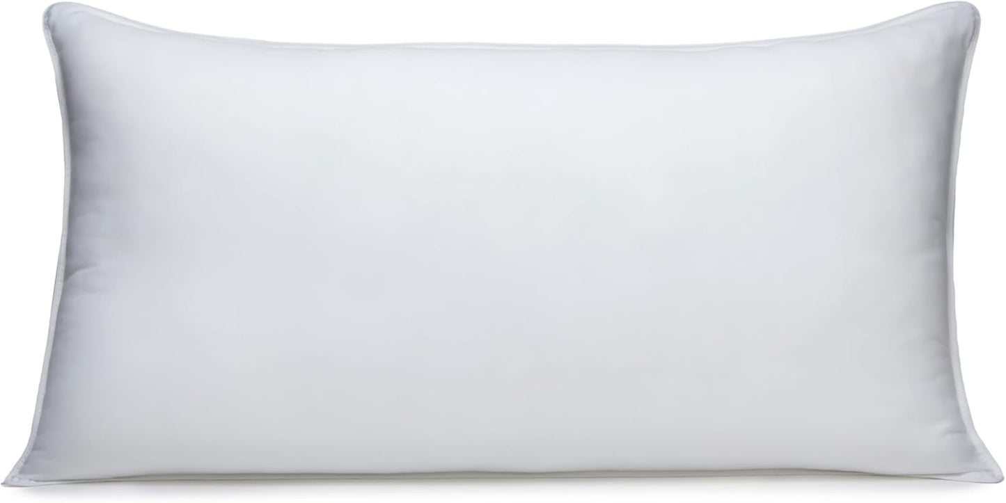 Amazon Basics Down-Alternative Pillows for Stomach and Back Sleepers, Soft Density, 20 x 36 inches, 2-Pack, White