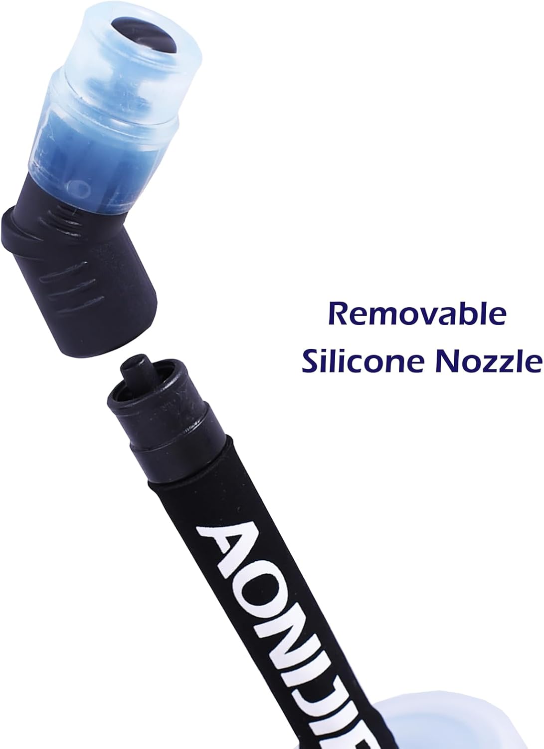 TRIWONDER TPU Soft Folding Water Bottles BPA-Free Collapsible Flask for Hydration Pack - Ideal for Running Hiking Cycling Climbing (Straw)