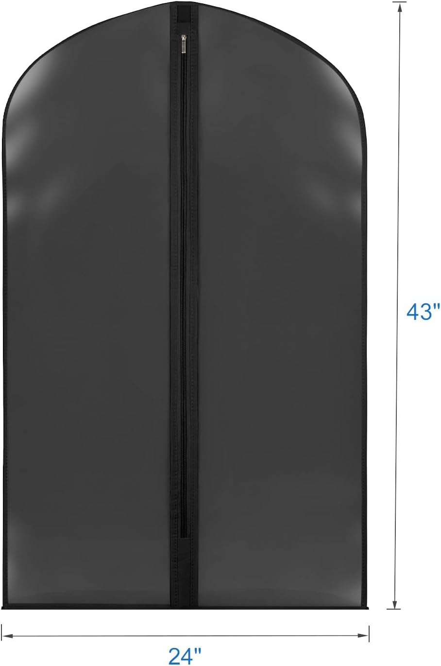 Zilink 43" Garment Bags for Hanging Clothes Clear Suit Bags for Closet Storage Garment Covers for Suits, Coats, Jackets, 16-Pack