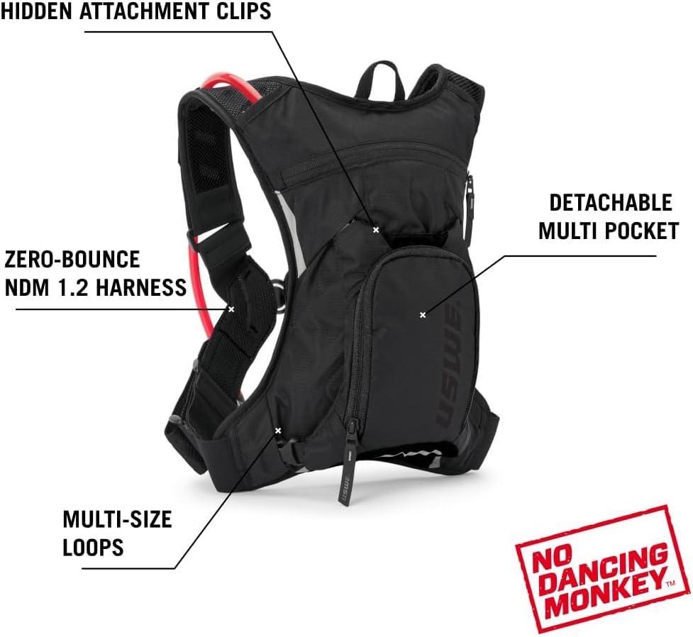 USWE MTB Hydro Hydration Pack with Hydration Bladder - Hydration Backpack for Cycling, Mountain Biking, E-MTB and Gravel Riding, Backpack with Water Bladder