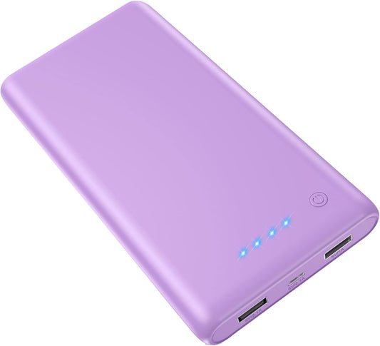 Portable Charger Power Bank 25800mAh Huge Capacity External Battery Pack Dual Output Port with LED Status Indicator Power Bank for iPhone, Samsung etc
