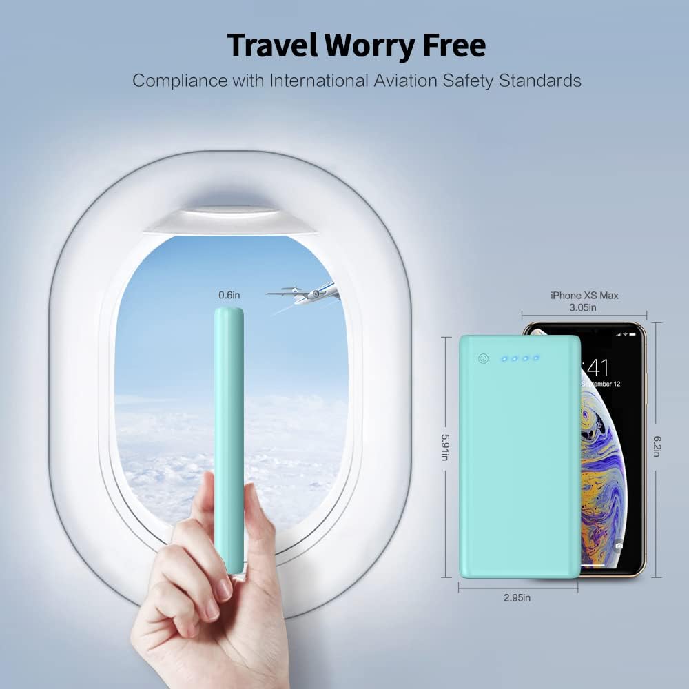 Portable Charger Power Bank 25800mAh Huge Capacity External Battery Pack Dual Output Port with LED Status Indicator Power Bank for iPhone, Samsung Galaxy, Android Phone,Tablet & etc