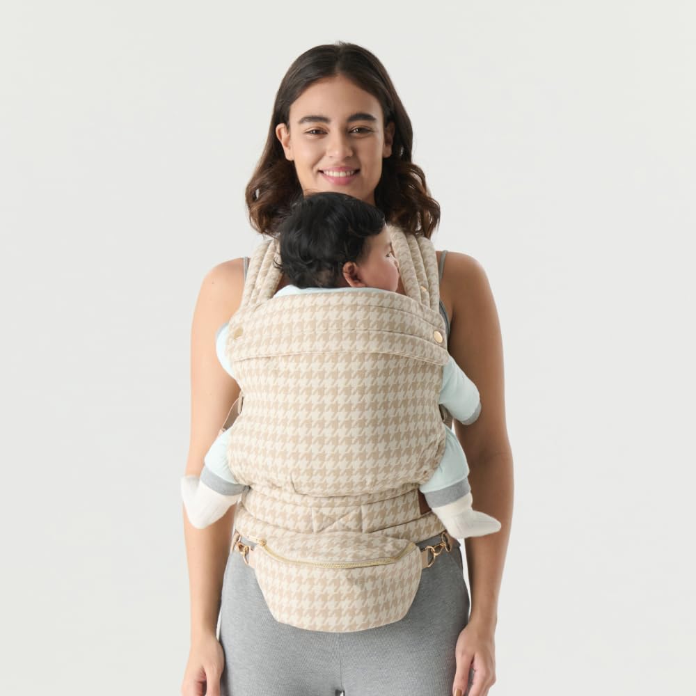 Ergonomic Baby Carrier for Newborns to Toddlers (7-35 lbs) with Adjustable Straps and Belt Bag – Comfortable, Versatile, and Stylish Babywearing Solution