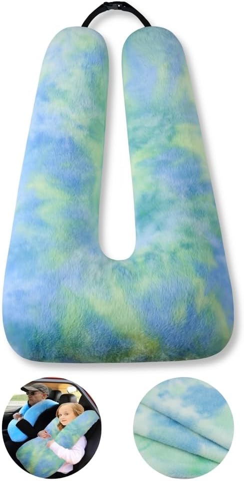 Travel Pillow Car Pillow Kid Car Sleeping The Sleeping Aid for Adults and Kids on Road Trips Kids Travel Pillow Colorful Green