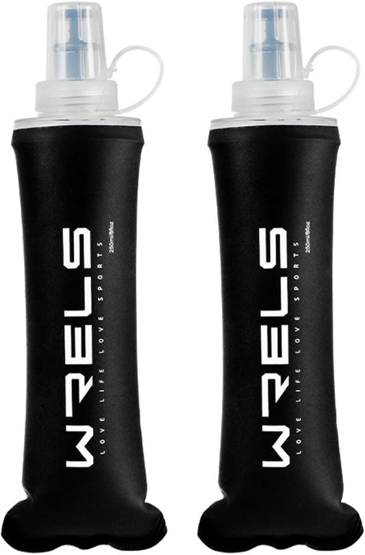 Folding Soft Flask Portable Collapsible Running Lightweight Water Bottle for Outdoor Sports,Travel with Mouthpeice Cover