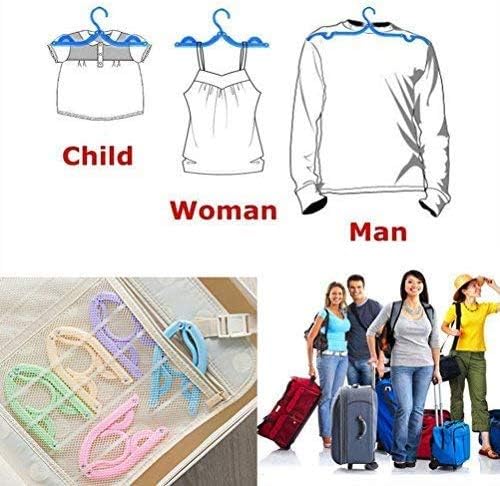 20 Pcs Travel Hangers with 12 Pcs Clips Cruise Ship Essentials Portable Folding Clothes Hangers Travel Accessories Foldable Clothes Drying Rack