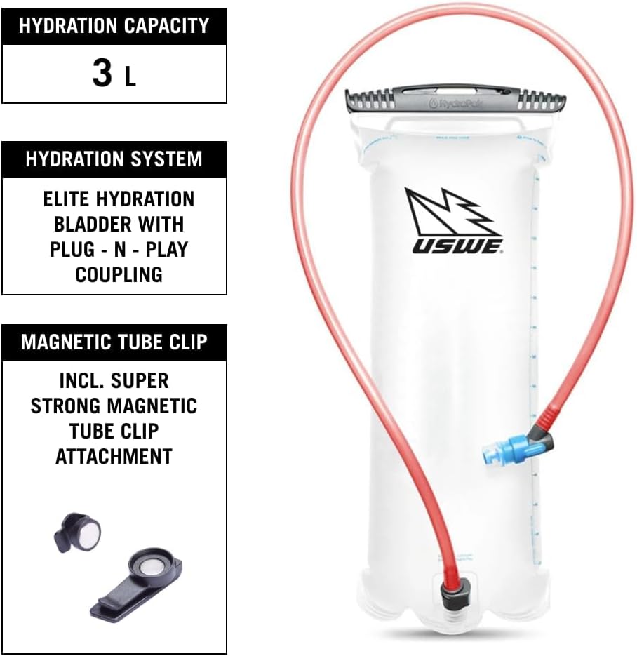 USWE Outlander Hydration Pack with Water Bladder, Hydration Backpack - Backpack for Cycling, MTB, Trail Running & More