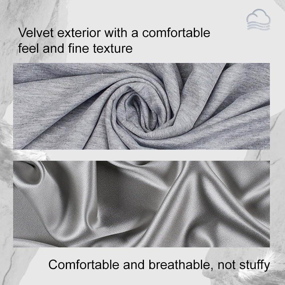 Joythink Sleep Mask Headphones Silk Wireless Bluetooth Headband Eye Mask for Side Sleepers Blackout for Airplane Travel Men Women Gray