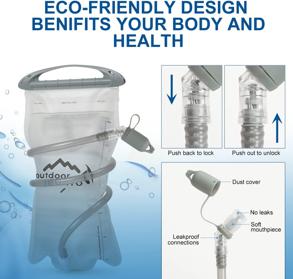 INOXTO Hydration Pack Backpack ，Water Backpack with 2L Leakproof Water Bladder, Running Hydration Vest for Man, Daypack for Cycling Motocross Climbing Trail Running