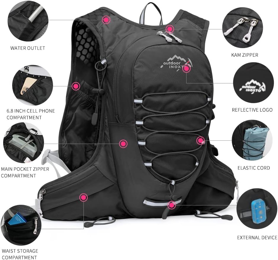 Running Hydration Vest for Men Women Water Backpack for Running 3L Running Hydration Pack for Trail Running Marathon Race Hiking