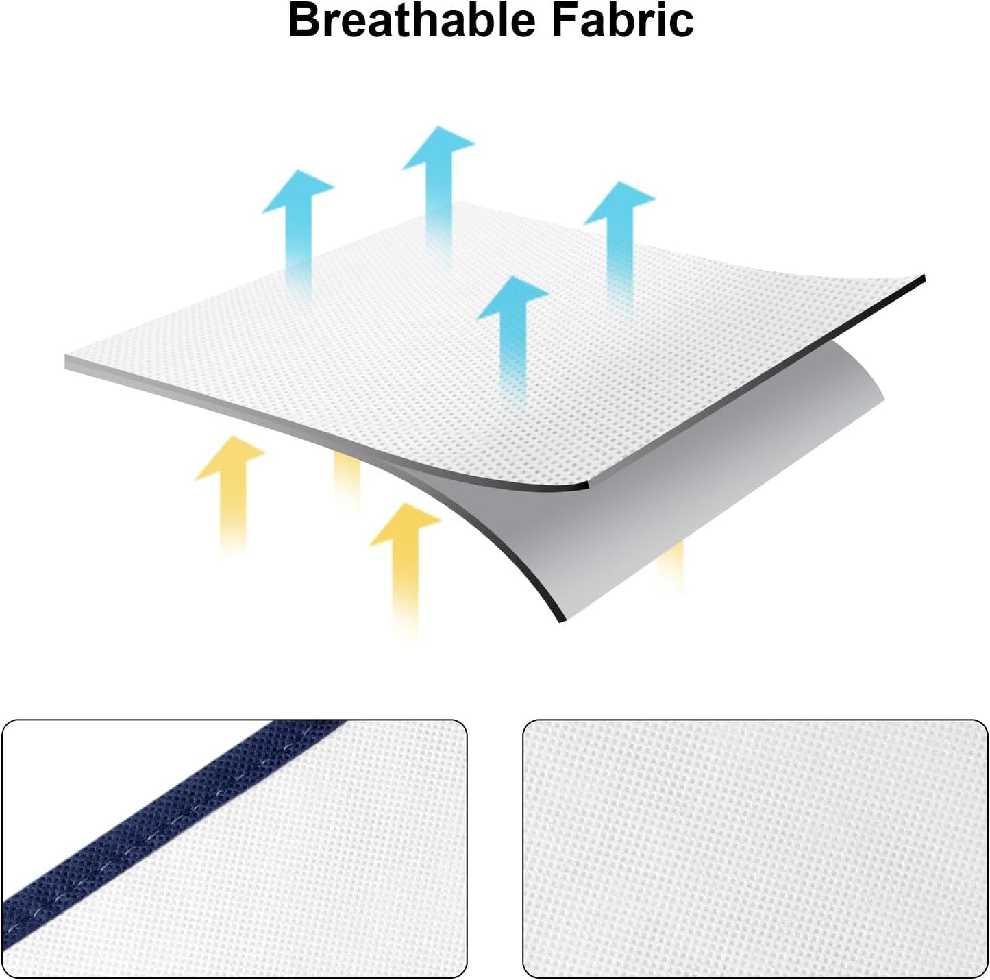 Syeeiex 60'' Garment Bags for Hanging Clothes, Set of 8 Dress Bags for Gowns, Dress Garment Bags for Gowns,Evening Dresses,Fur Coat,Long Dress(White & Dark Blue)