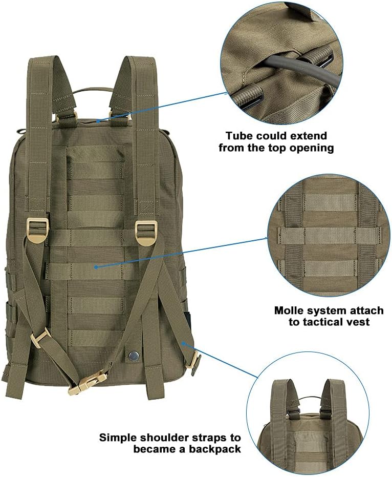 EXCELLENT ELITE SPANKER Outdoor Hydration Backpack Bundle Packs Water Bladder Carrier for 3L Water Bladder