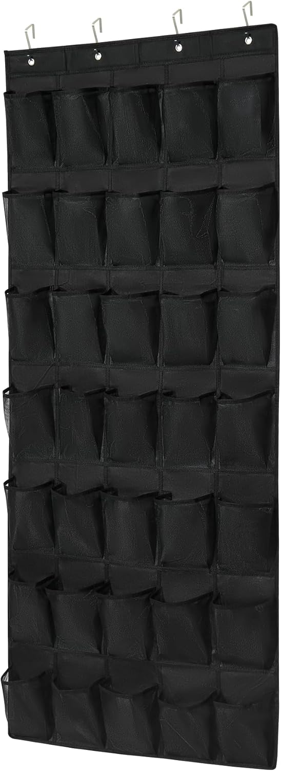 35Large Pockets Over The Door Shoe Organizer, Mesh Pockets Shoe Holder Rack, Capacity Shoe Hanging Storage，door shoe rack With 4 Metal Hook.