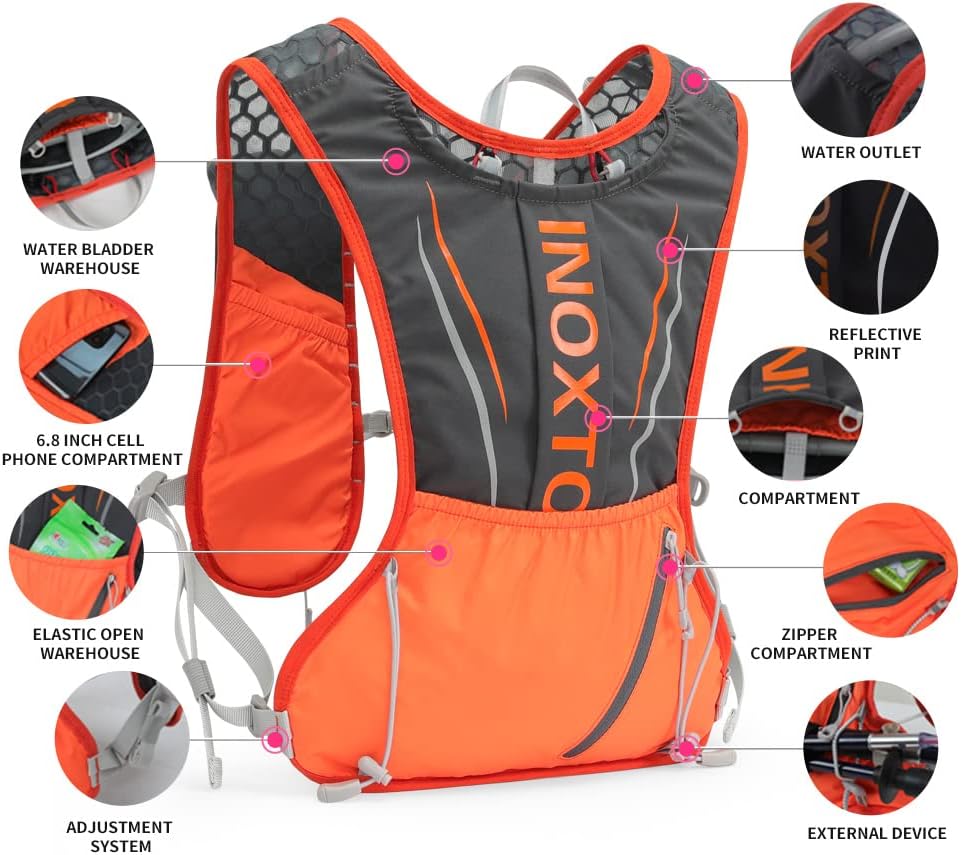 Running Hydration Vest for Men Women Water Backpack for Running 3L Running Hydration Pack for Trail Running Marathon Race Hiking