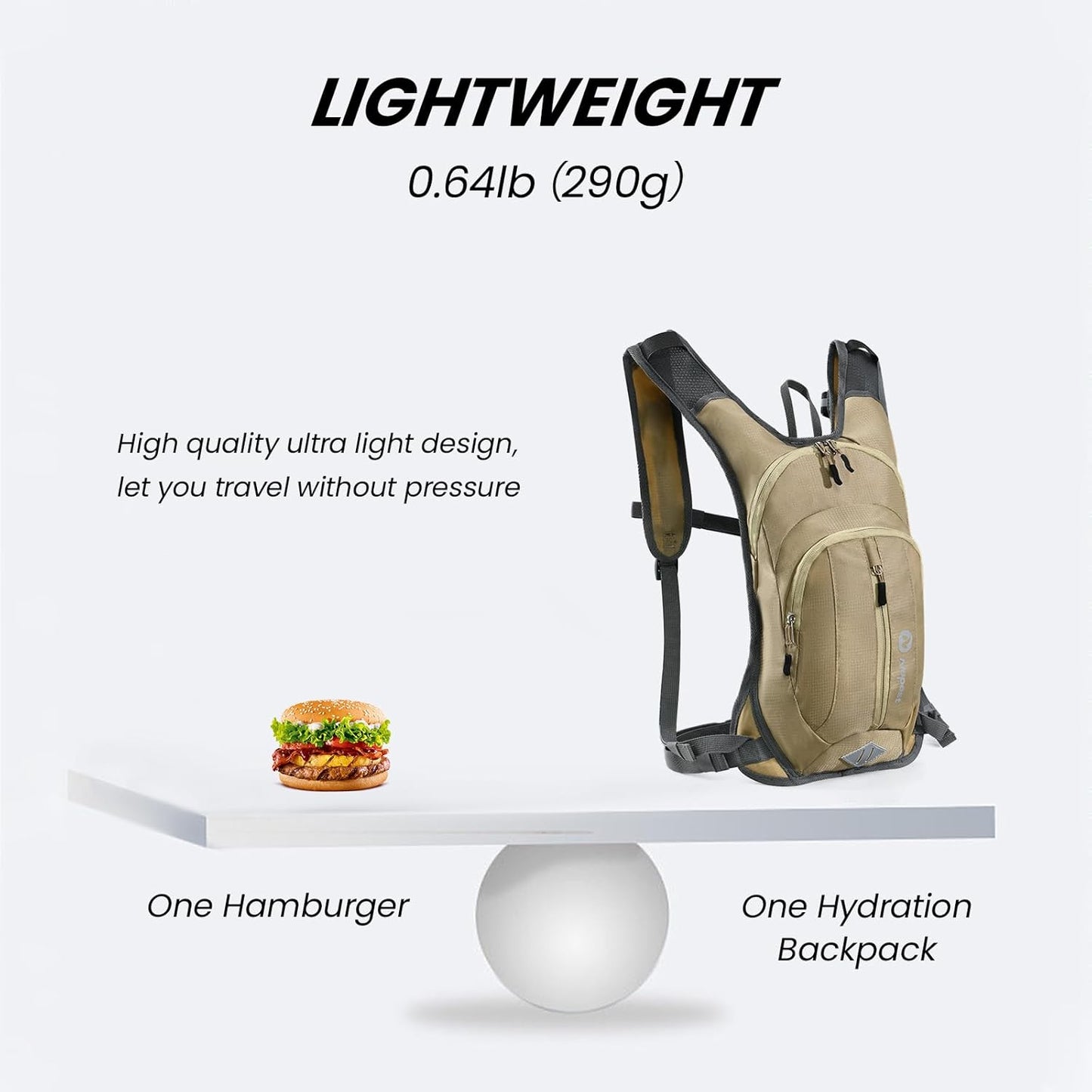 Nepest Hydration Pack Backpack for Women & Men, Lightweight Water Backpack with 2L Water Bladder for Hiking Cycling Running Biking