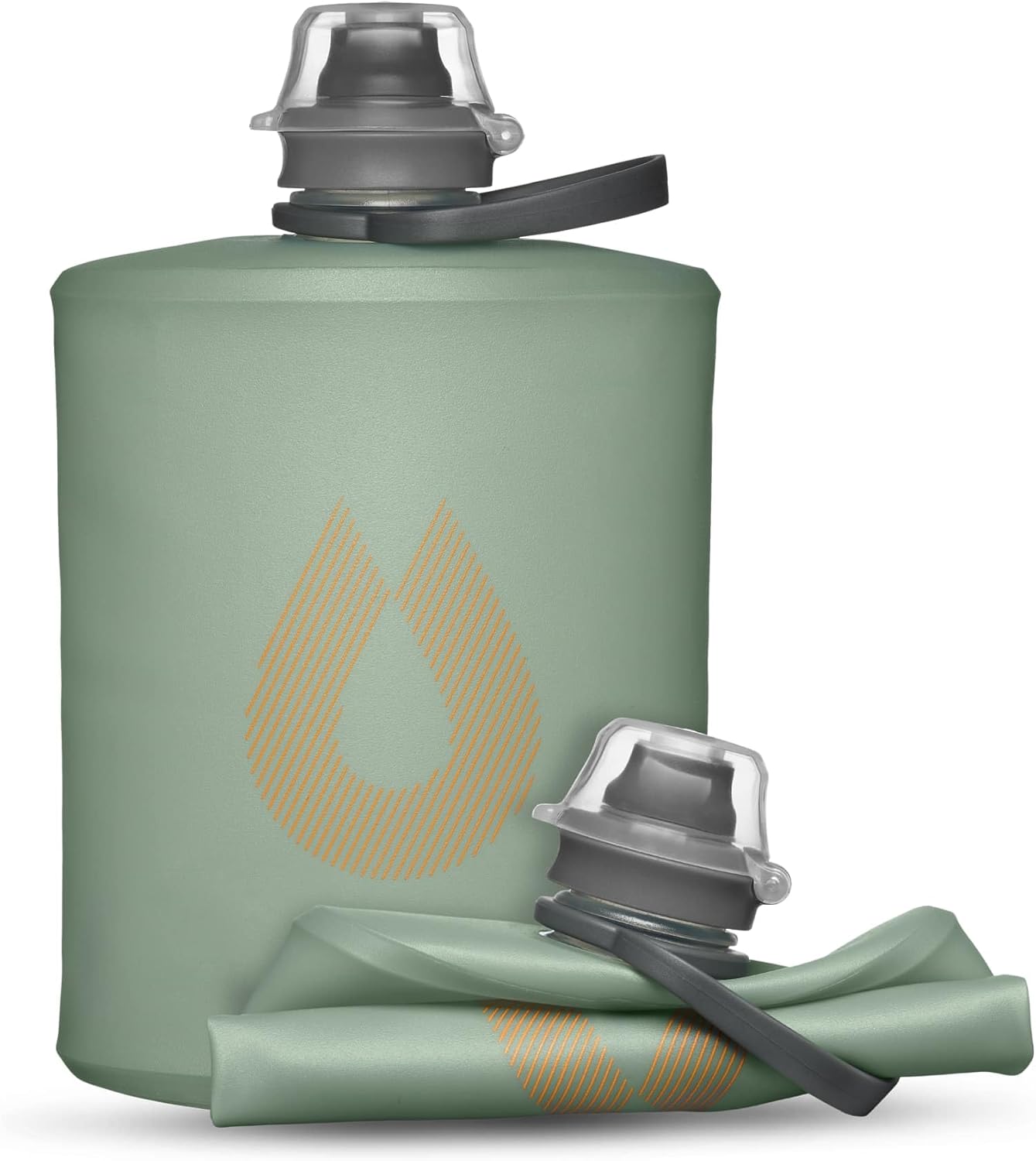 HydraPak Stow - Collapsible Backpacking Water Bottle (350ml, 500ml, 1L) - BPA Free, Ultra Light, Spill-Proof Twist Cap