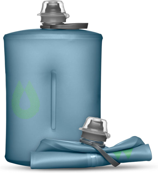 HydraPak Stow - Collapsible Backpacking Water Bottle (350ml, 500ml, 1L) - BPA Free, Ultra Light, Spill-Proof Twist Cap