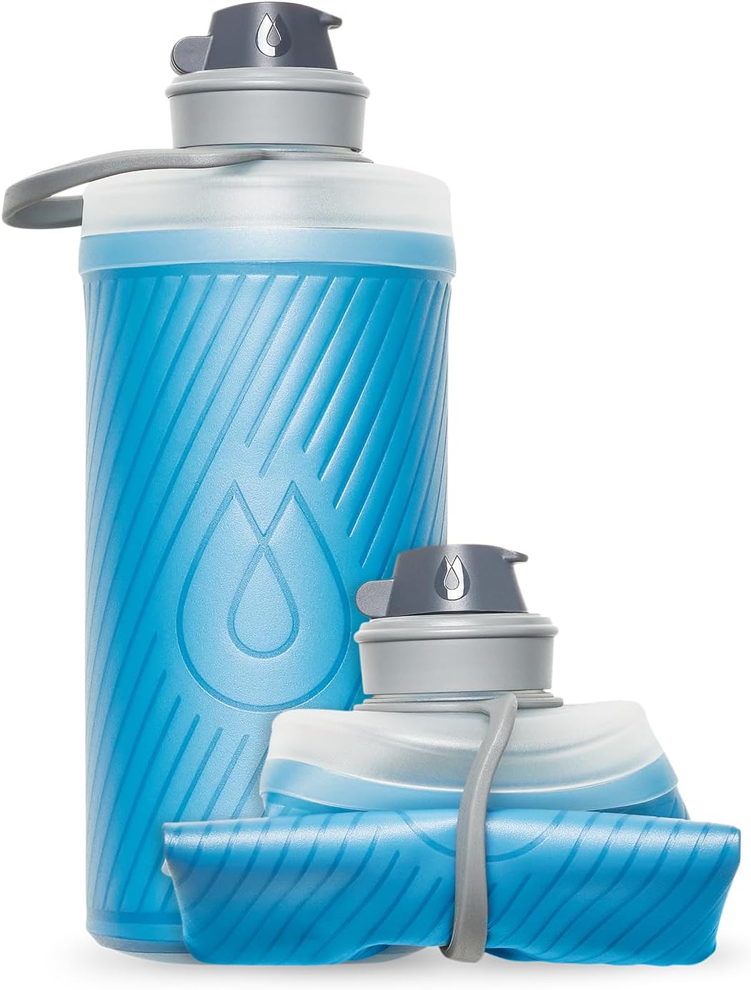 HydraPak Flux - Collapsible Backpacking Water Bottle (750ml, 1L, 1.5L) - BPA Free, Ultra Light, Spill-Proof Twist Cap