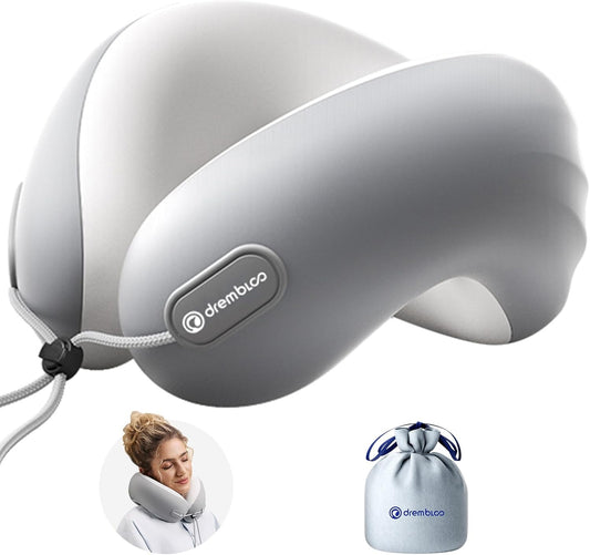 Neck Pillow Airplane, 100% Pure Memory Foam, Cooling Airplane Pillow, Travel Pillow, Travel Pillows for Airplanes, Plane, Flight Pillow, Gray