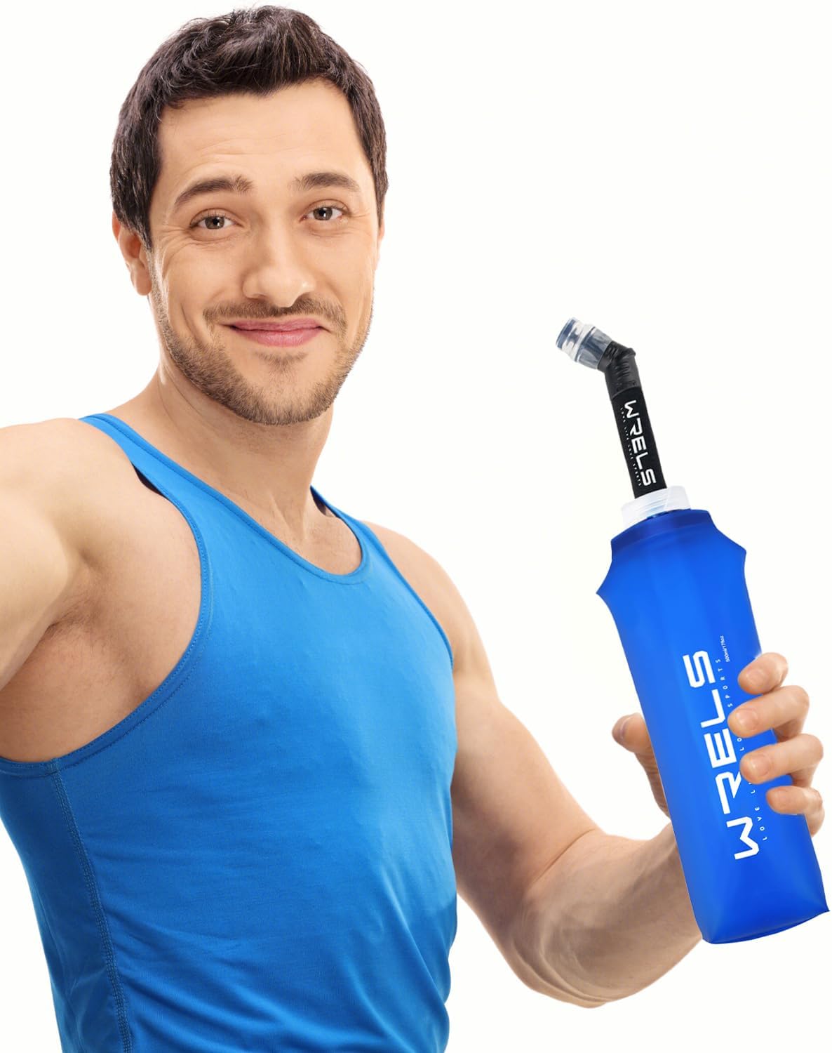 Folding Soft Flask Portable Collapsible Running Lightweight Water Bottle for Outdoor Sports,Travel with Mouthpeice Cover