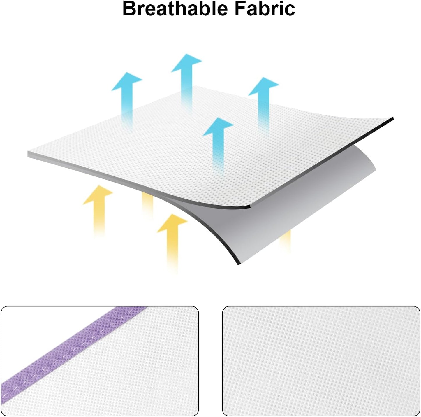 Syeeiex 40" Suit Bag(Set of 8), Garment Bags for Hanging Clothes, Suit Bags for Closet Storage, Garment Bags for Suits, T-shirts, Jackets, Coats, Business Wear(White & Purple)