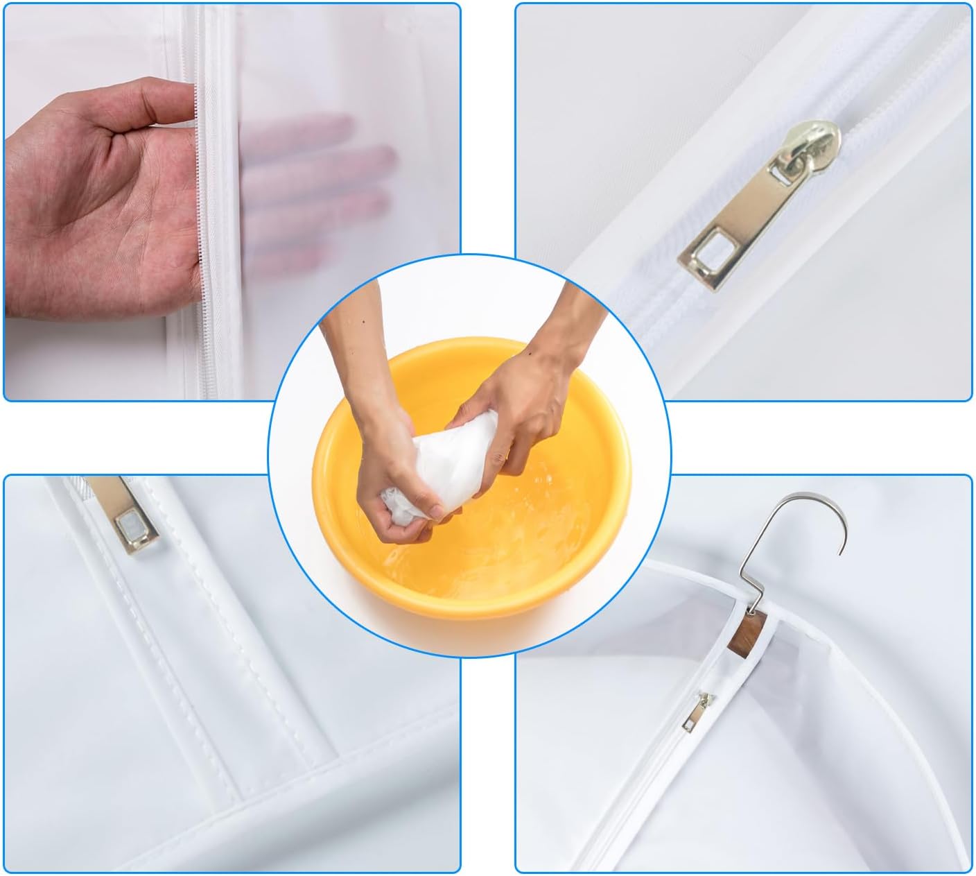 36" Women Suit Bags, Garment Bags For Hanging Clothes, Plastic Garment Bags for Closet Storage, Suit Cover Bags with Zipper for Short Coats, Jackets, Shirts 24"x36"/ 12 Pack (24" x 36" 12Pack)