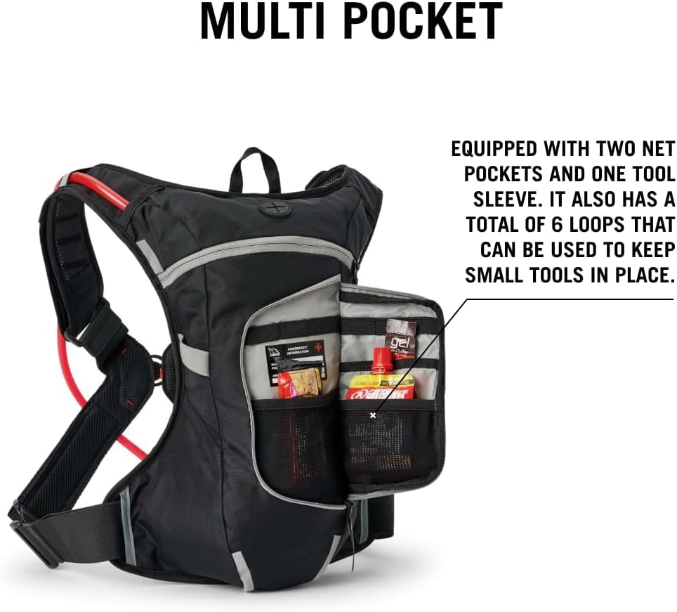 USWE Outlander Hydration Pack with Water Bladder, Hydration Backpack - Backpack for Cycling, MTB, Trail Running & More