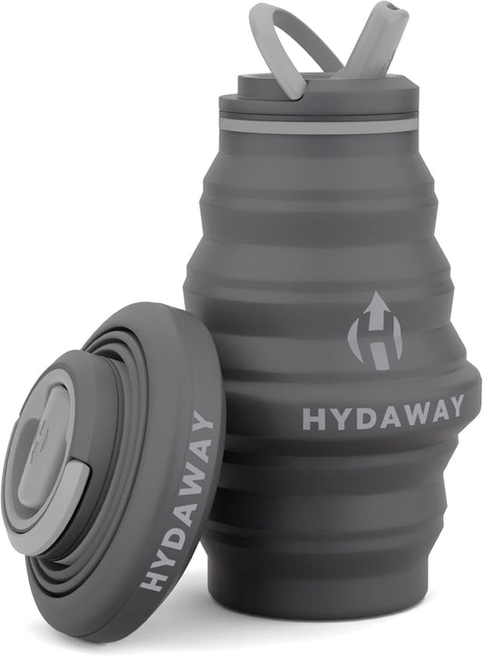 HYDAWAY 17oz Collapsible Water Bottle - BPA-Free, Leakproof, Lightweight, and Space-Saving - Perfect for Travel, Hiking, and Everyday Hydration