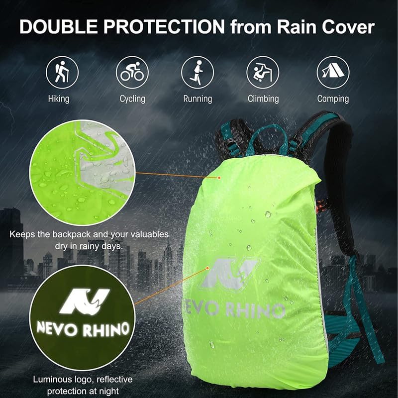 Hydration Backpack 3L Water Bladder, Hiking Water Backpack with Rain Cover, Insulation Hydration Daypack Rucksack for Cycling