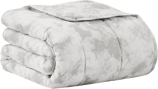 L'AGRATY Weighted Blanket - 60"x80", 15lbs Cooling Breathable Heavy Blanket with Glass Beads for Adult All-Season