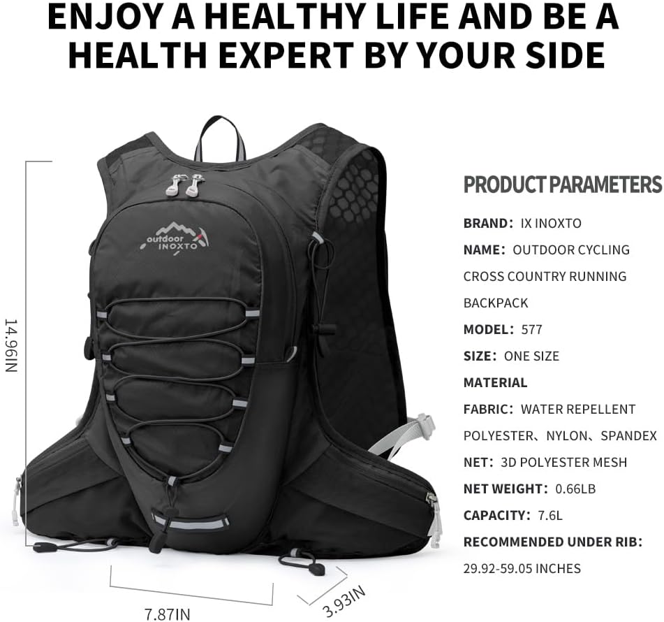 Running Hydration Vest for Men Women Water Backpack for Running 3L Running Hydration Pack for Trail Running Marathon Race Hiking