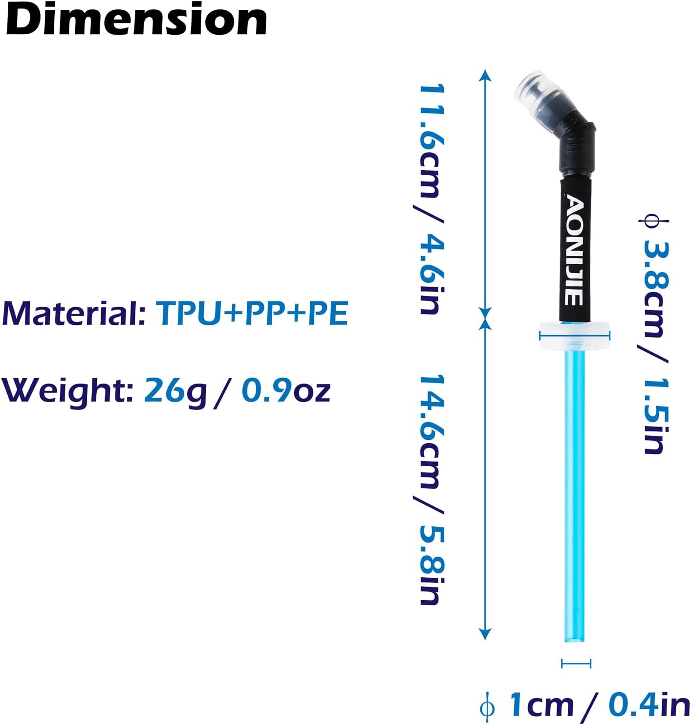 TRIWONDER TPU Soft Folding Water Bottles BPA-Free Collapsible Flask for Hydration Pack - Ideal for Running Hiking Cycling Climbing (Straw)