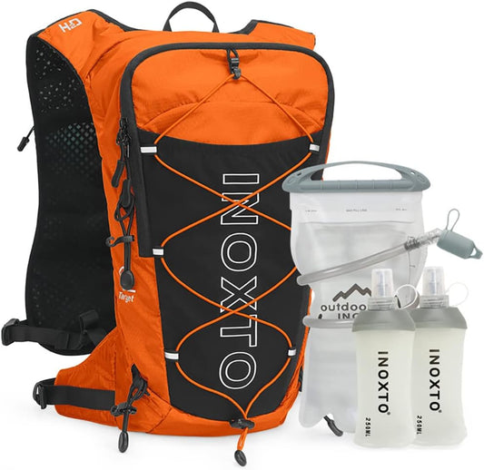 INOXTO Hydration Pack Backpack ，Water Backpack with 2L Leakproof Water Bladder, Running Hydration Vest for Man, Daypack for Cycling Motocross Climbing Trail Running
